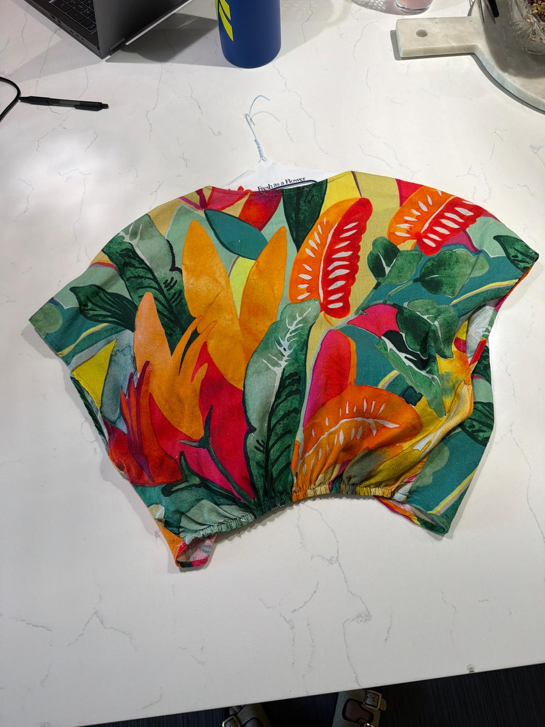 TROPICAL PRINT LINEN BLEND SHIRT - Image 2