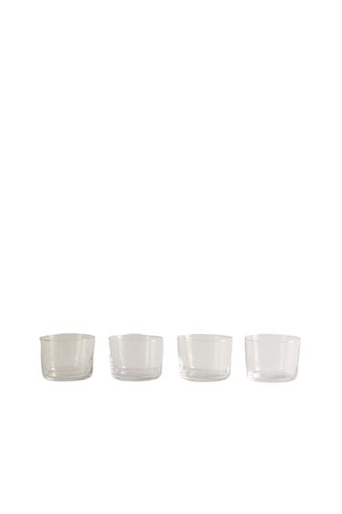 PACK OF LOW GLASS TUMBLERS (PACK OF 4) - Transparent by Zara