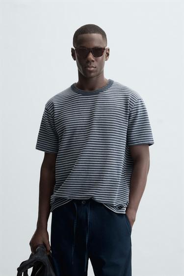 JACQUARD STRIPE SWEATSHIRT - Indigo by Zara