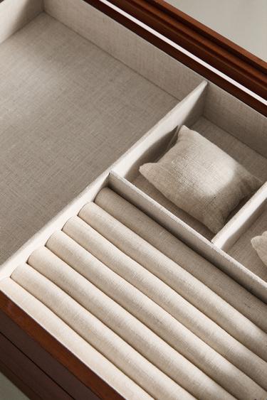 GRANDE BOÎTE À BIJOUX EN BOIS - Marron de Zara - Image 3