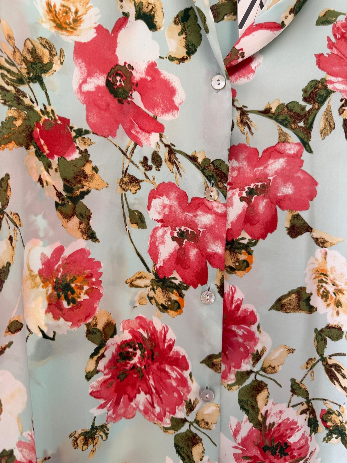 SATIN FLORAL SHIRT - Image 3