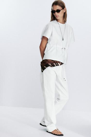 HEAVY COTTON T-SHIRT - White by Zara - Image 2