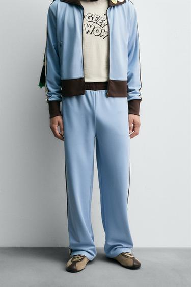 КОНТРАСТНЫЕ БРЮКИ-ДЖОГГЕРЫ HARRY LAMBERT FOR ZARA X DISNEY — НЕБЕСНО-ГОЛУБОЙ от Zara