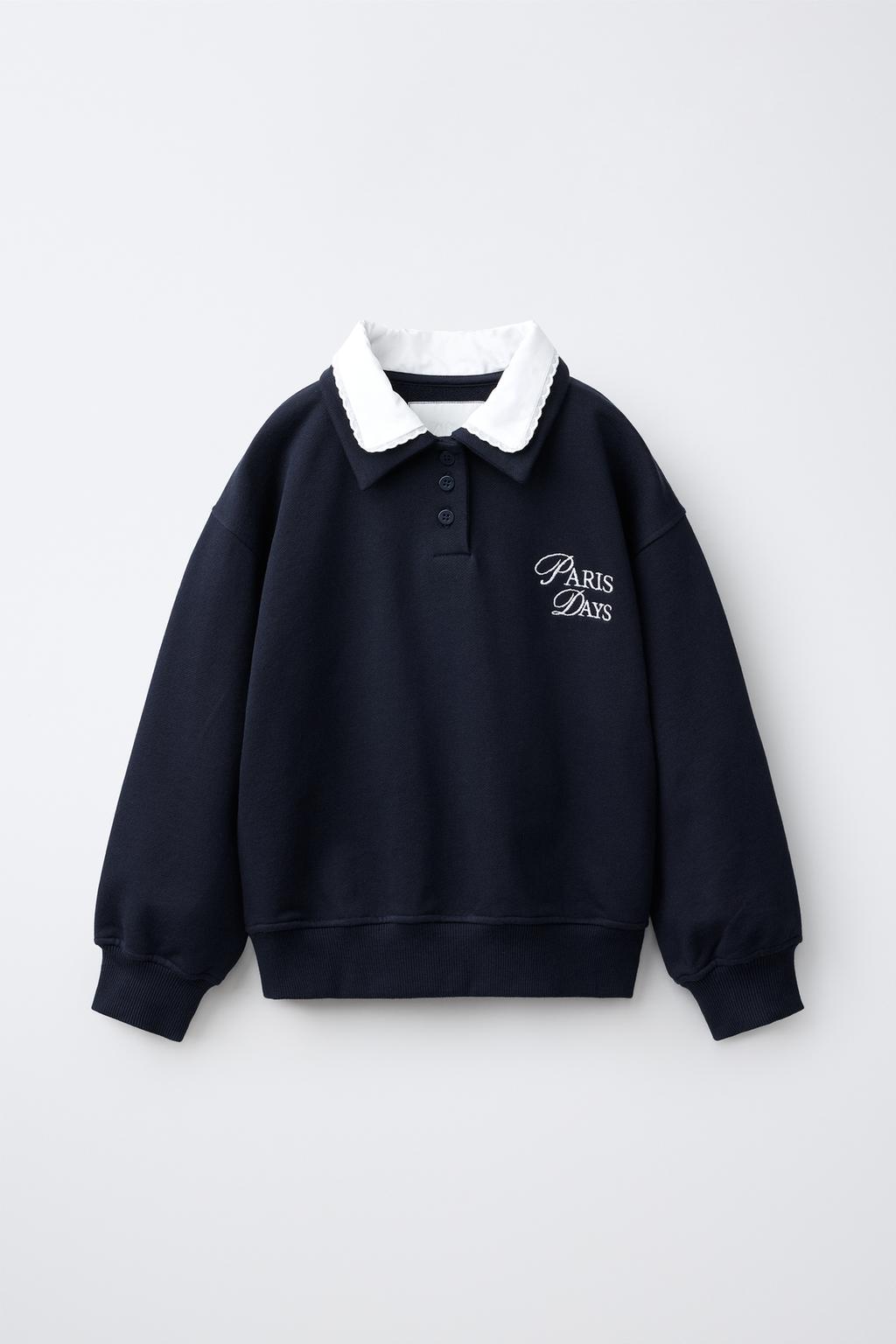 DOUBLE COLLAR SWEATSHIRT