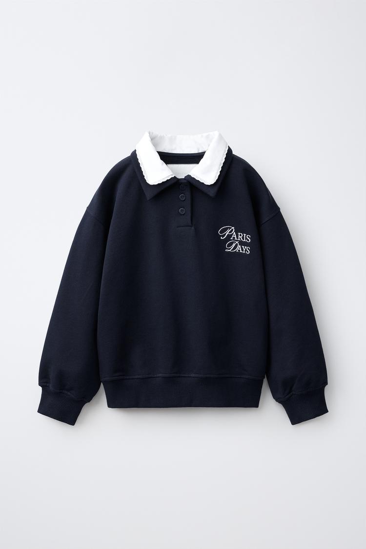 Sudadera cuello doble