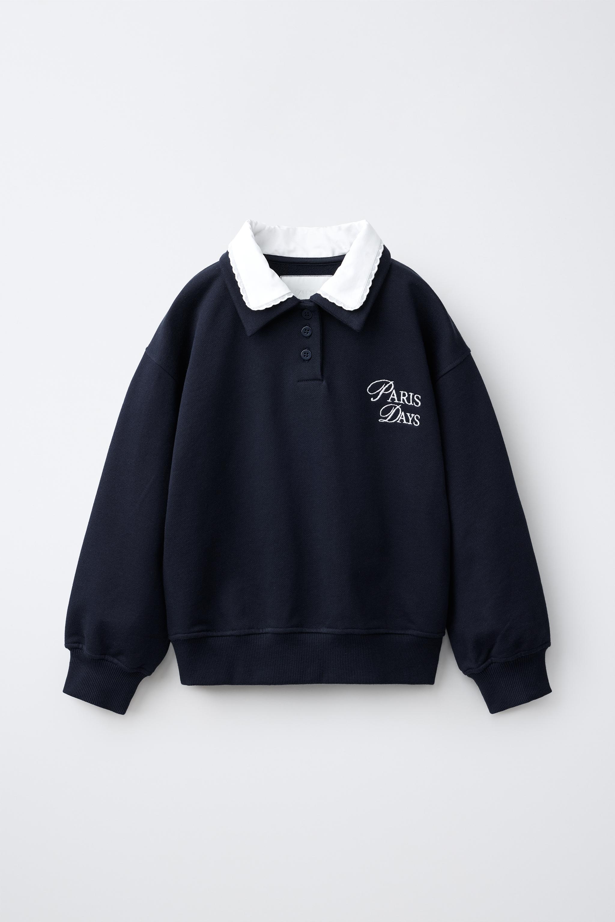 DOUBLE COLLAR SWEATSHIRT