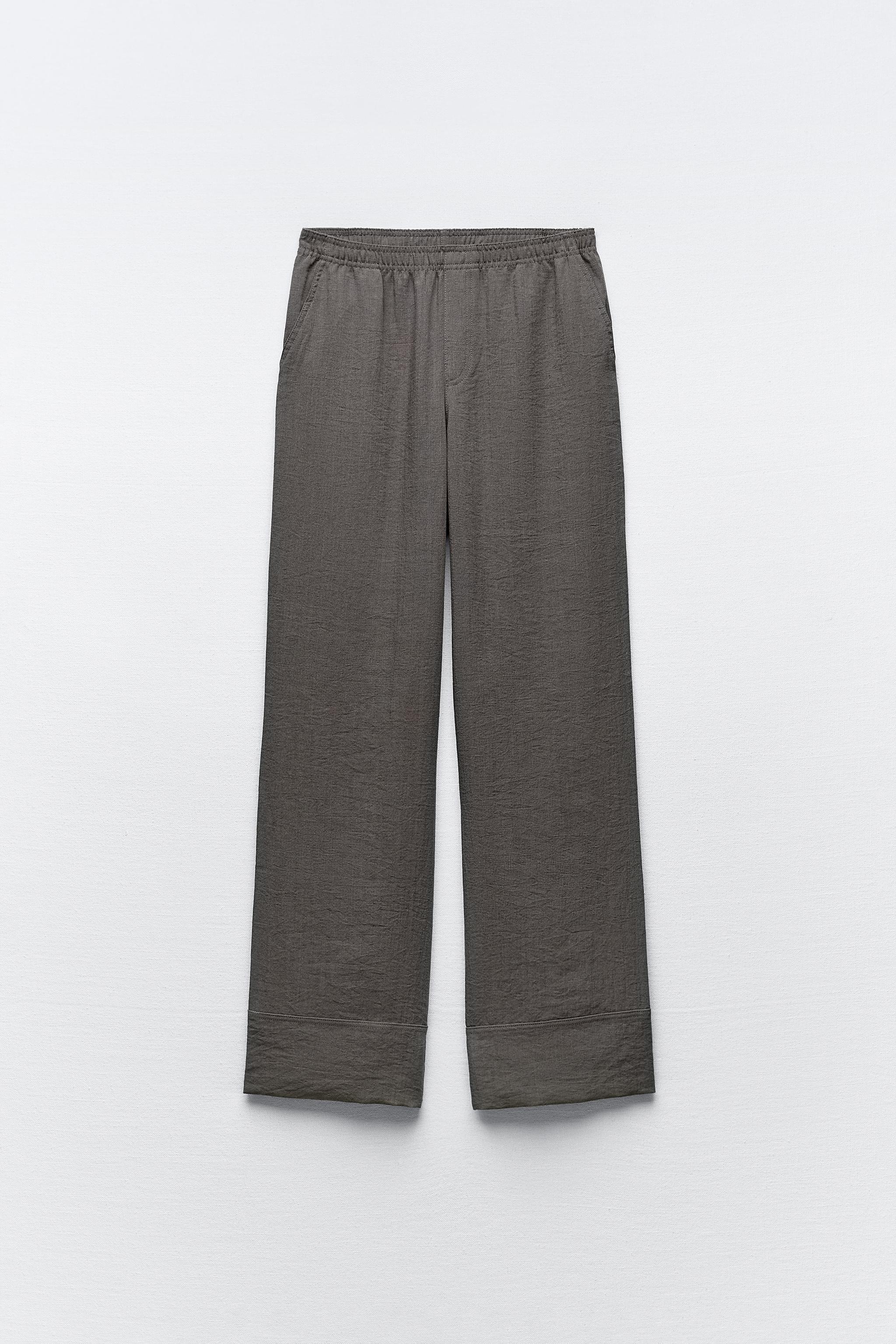 TEXTURED PAJAMA PANTS - Dark gray