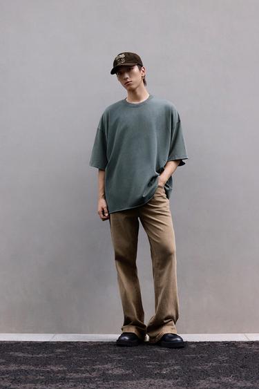 Zara 寬鬆版水洗運動衫 - 水洗棕黑色
