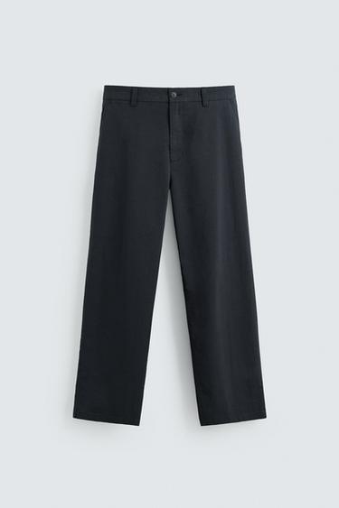 Zara TEKSTUURSED PÜKSID, REGULAR FIT - Meresinine