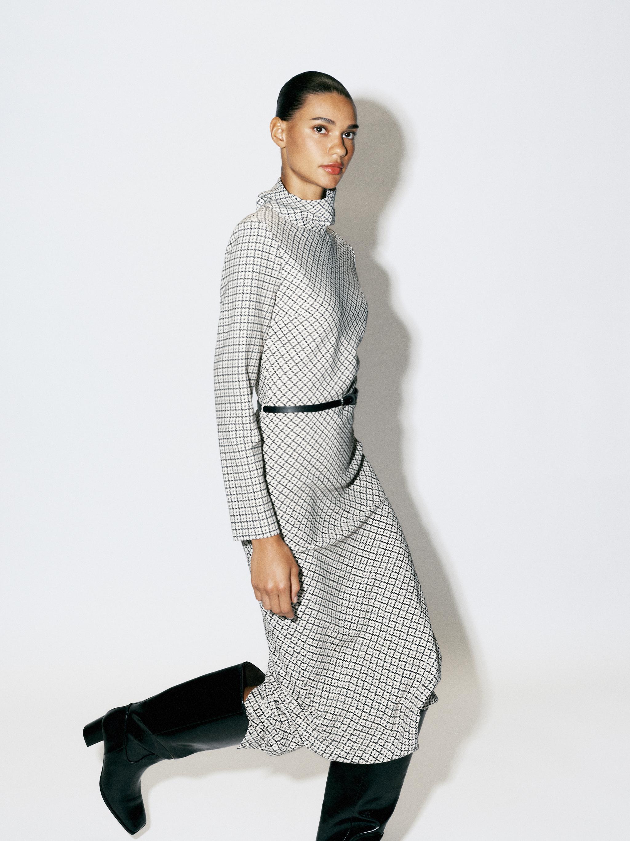 Printed Belted Maxi Dress by Zara