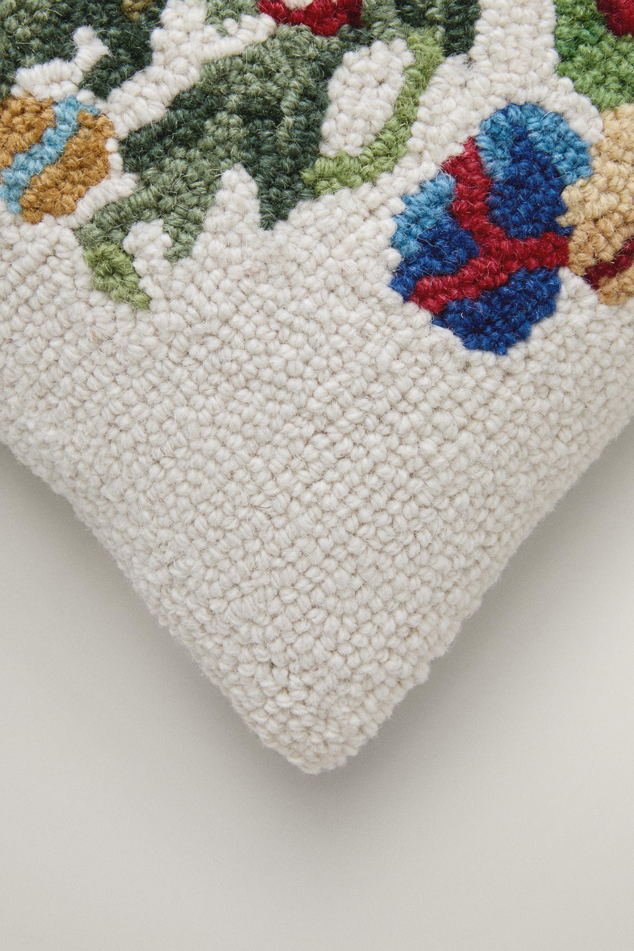 Wool christmas tree throw pillow cover