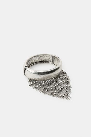 BRACELET RIGIDE CHAÎNES - Argent de Zara - Image 3