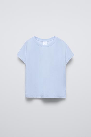 PLAIN T-SHIRT - Light blue by Zara - Image 0