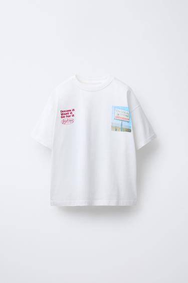 SUDADERA ESTAMPADA GASOLINERA - Blanco de Zara