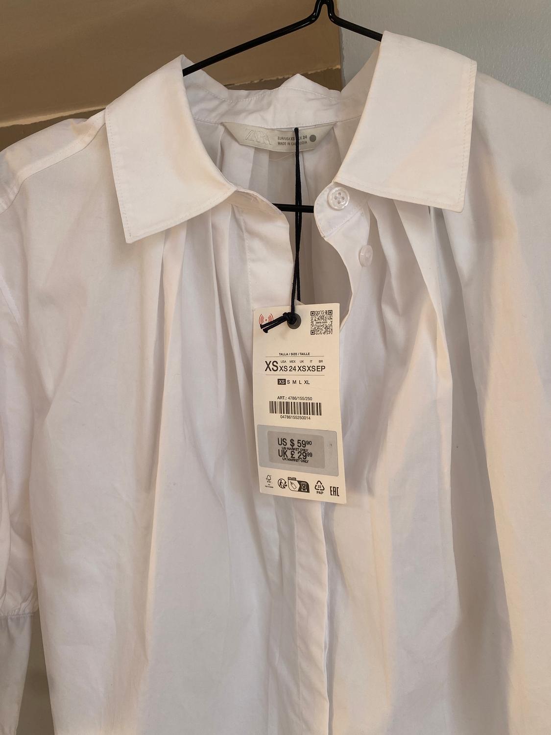 PLEATED PUFFED SLEEVE SHIRT ZW COLLECTION - Image 2