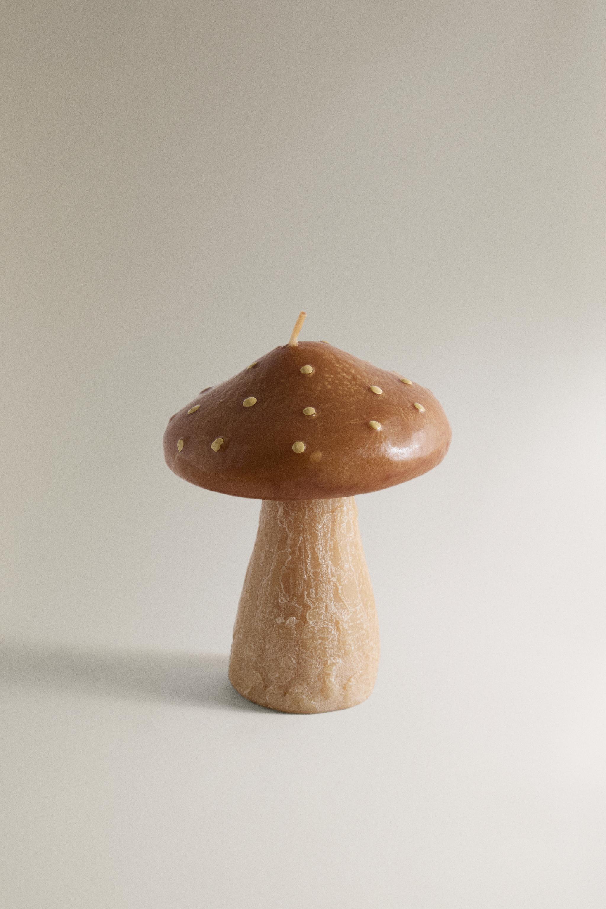 SMALL PUMPKIN SPICE MUSHROOM SCENTED CANDLE