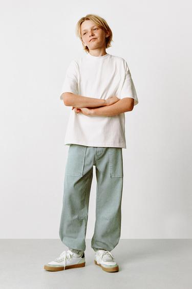 Zara SUPER STRETCH JOGGER PANTS - Sea green