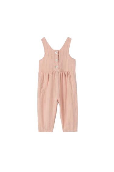 STRIPED LINEN BLEND JUMPSUIT