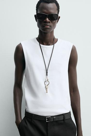 RIBBED TANK TOP - White by Zara - Image 4