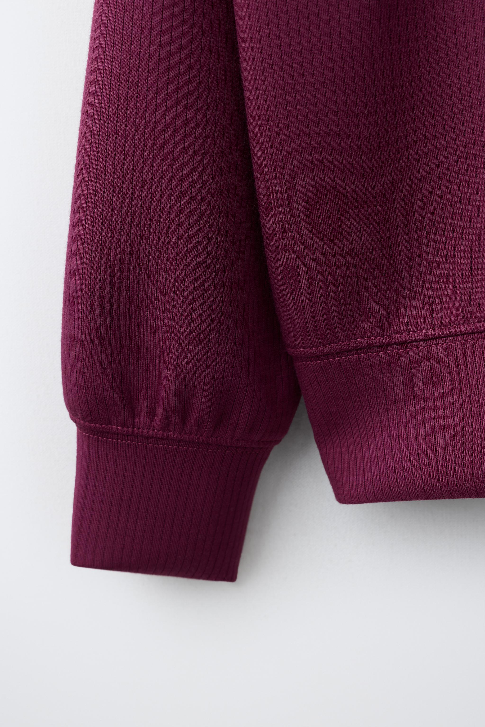 HIGH NECK SWEATSHIRT - Raspberry | ZARA South Africa