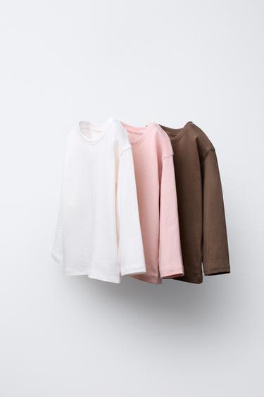 3-PACK OF PLAIN T-SHIRTS - Chocolate by Zara