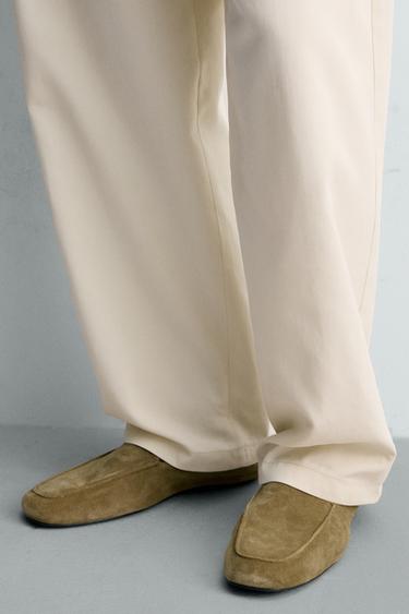 MOCASSINS EN CUIR - Or de Zara - Image 2