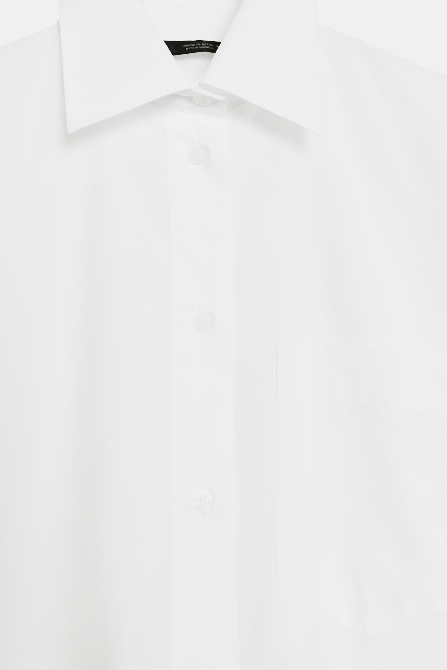Женская рубашка Zara Oversized Pocket, цвет: Белый — фото 9