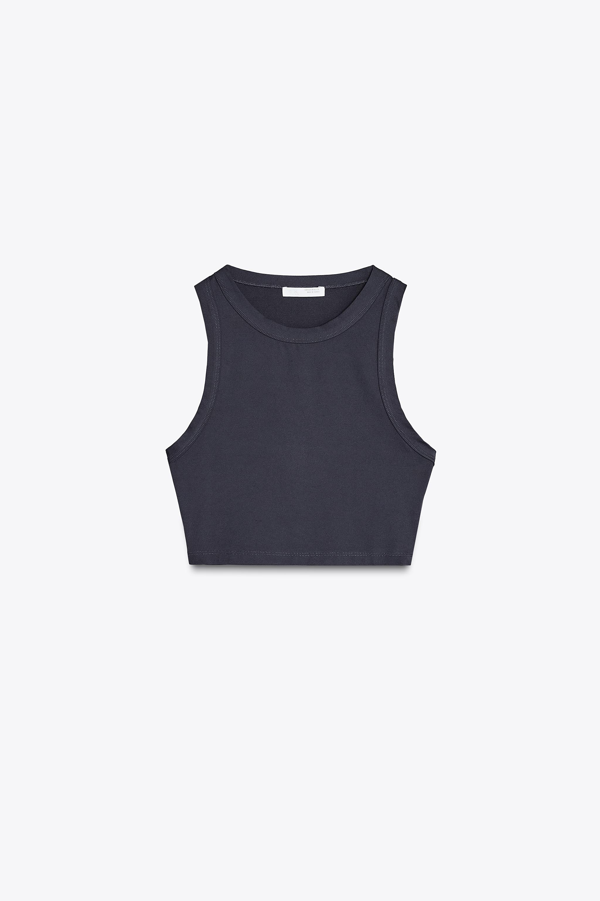 POLYAMIDE CROP TOP - White | ZARA United States POLYAMIDE CROP TOP - White | ZARA United States