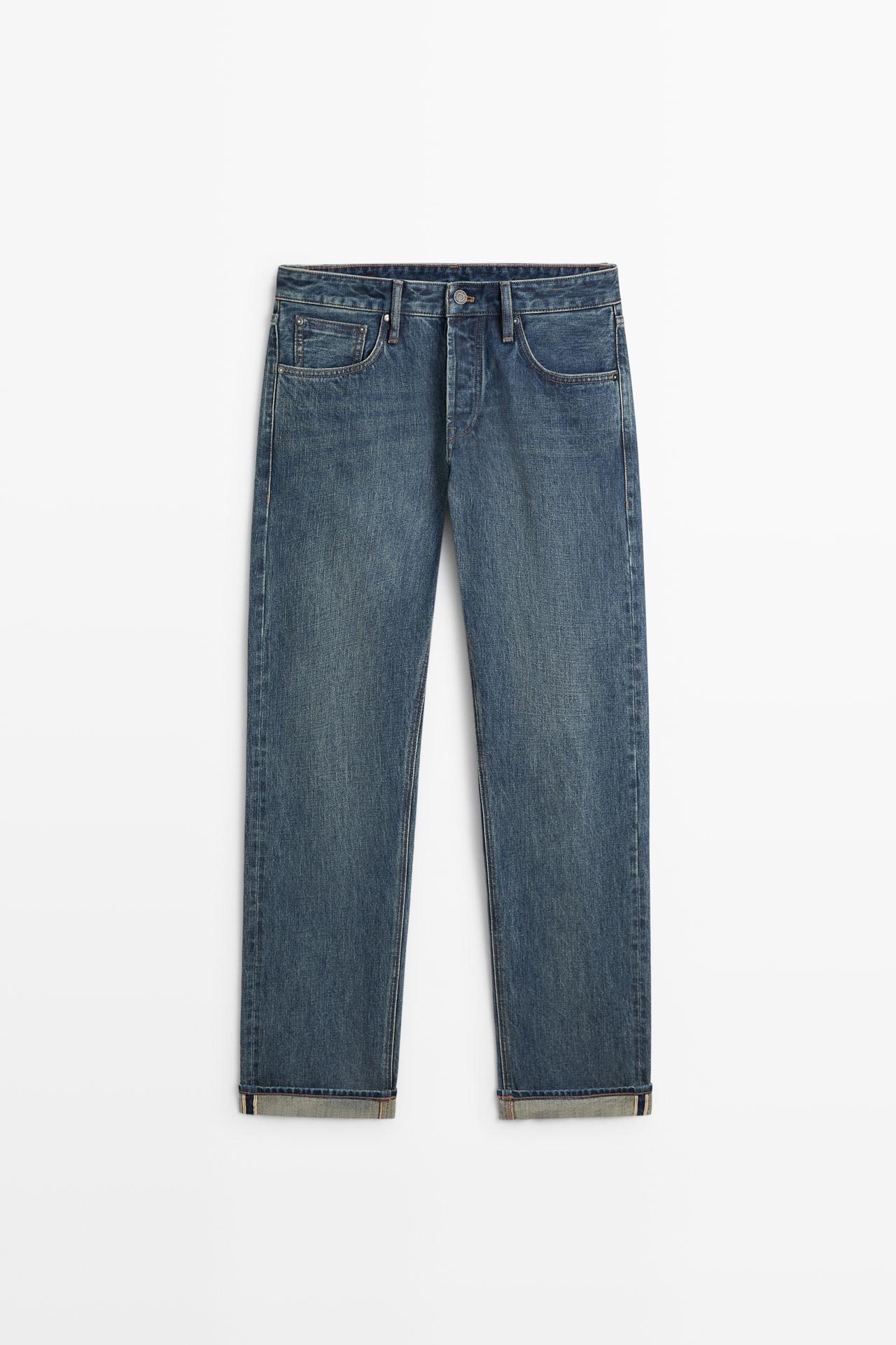 Selvedge fit jeans — Mid-blue