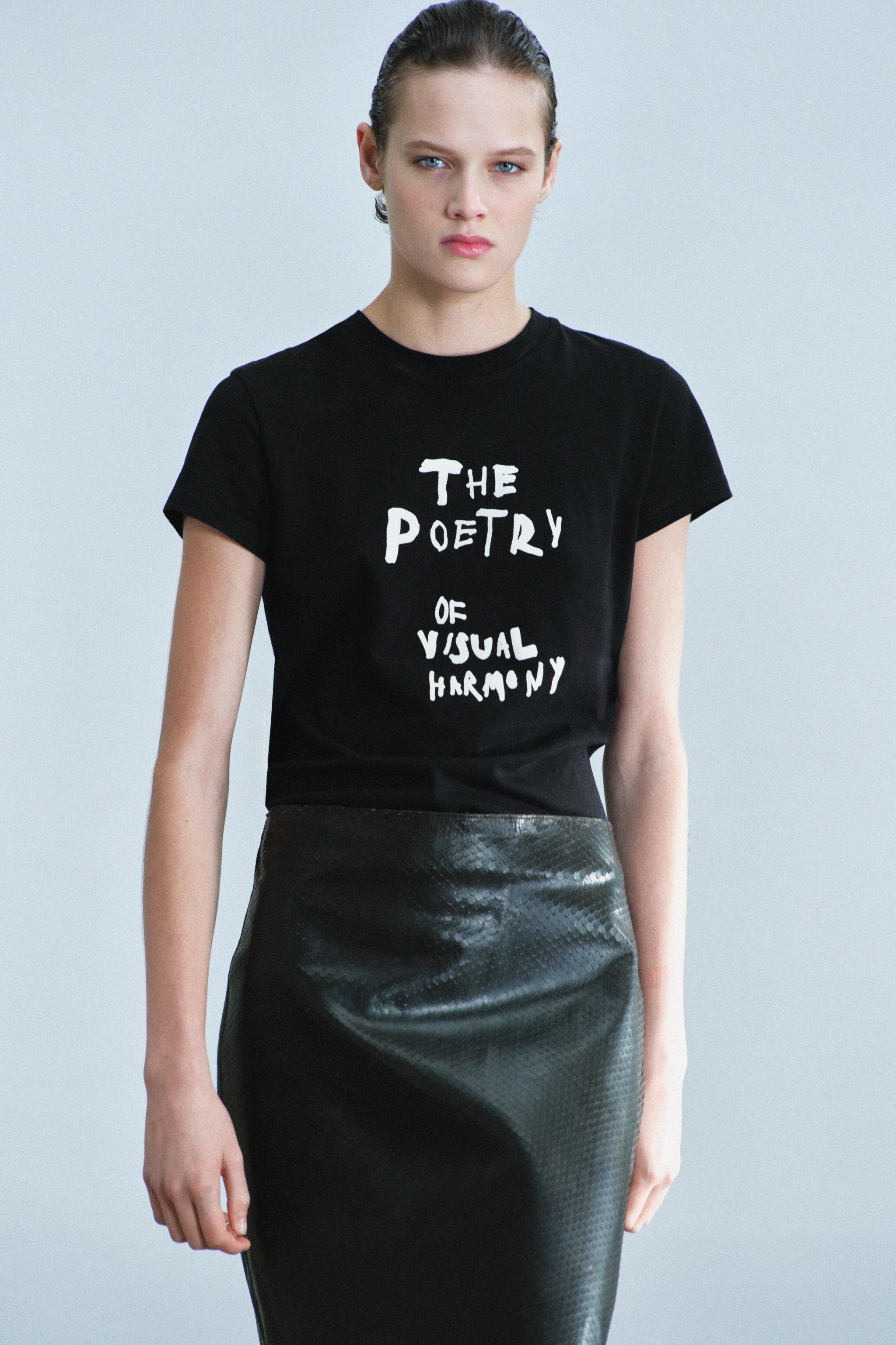 Zara YAZILI T-SHIRT görsel 2