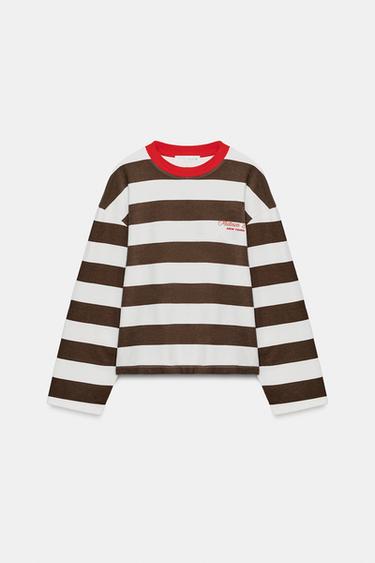 STRIPED T-SHIRT - striped by Zara - Image 0