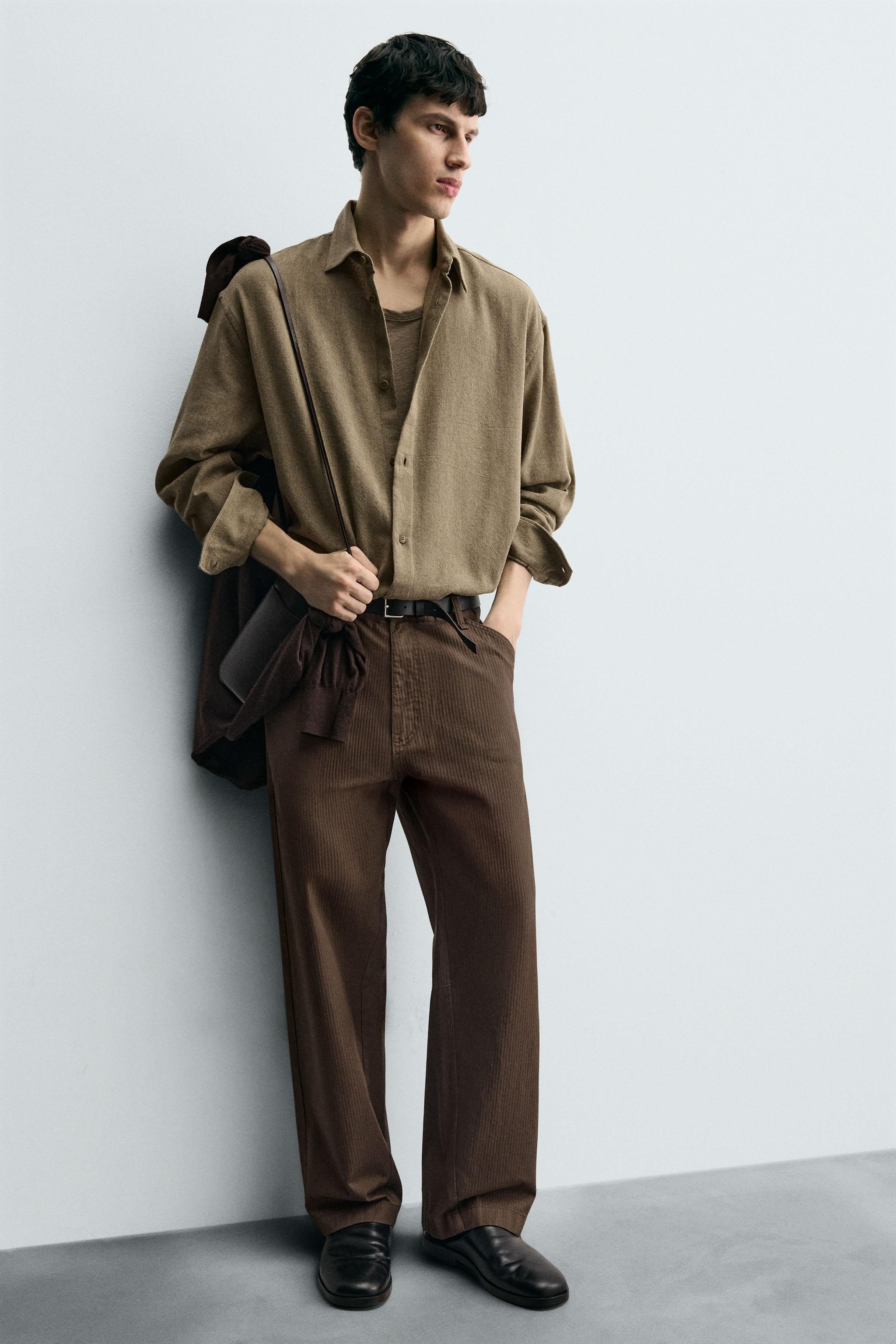 WASHED STRAIGHT FIT PANTS