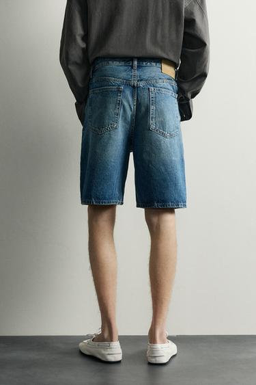 BERMUDA EN JEAN STRAIGHT FIT - Bleu de Zara - Image 2