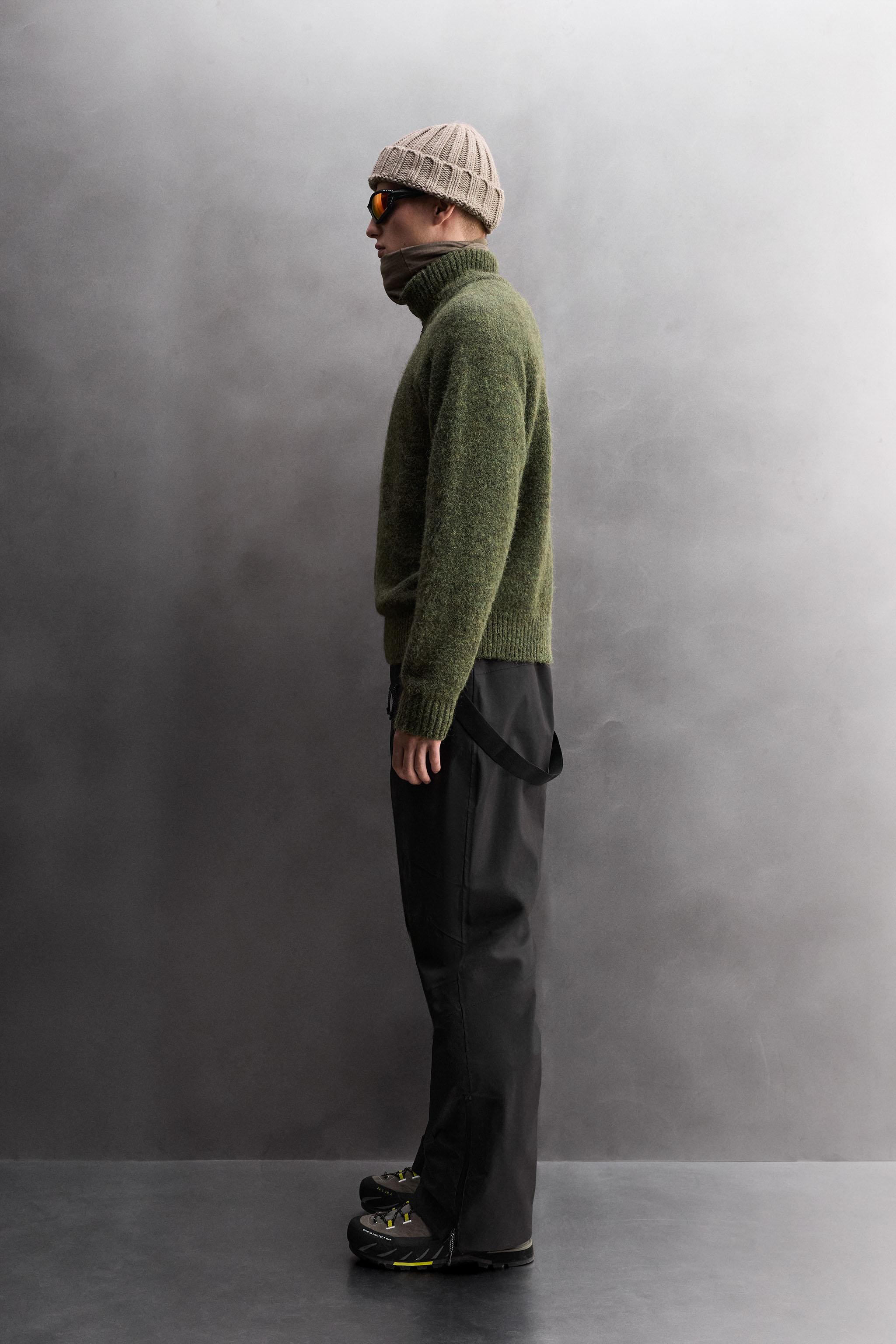 WOOL BLEND QUARTER-ZIP JUMPER