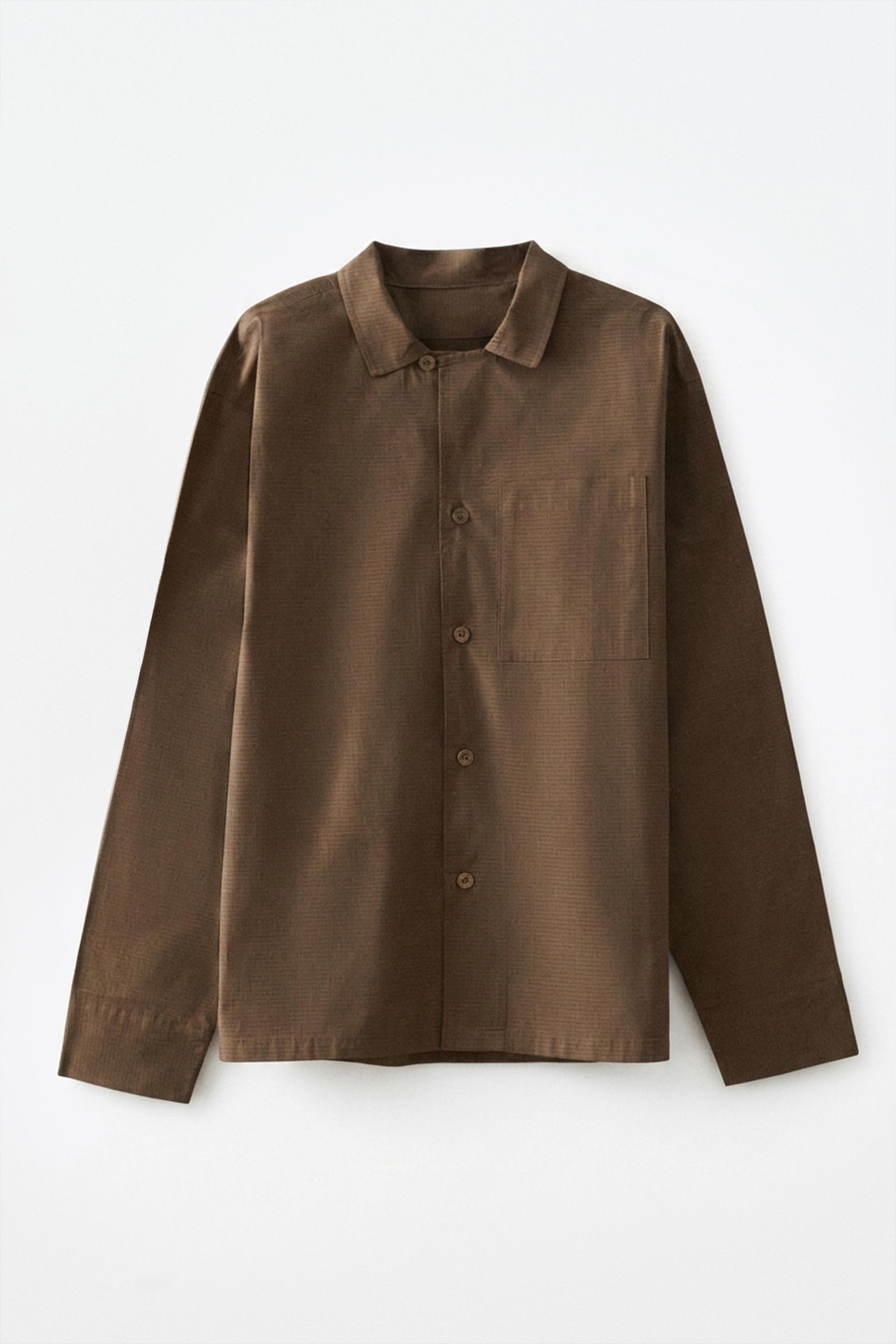 チェックシャツ - ブラウン | ZARA Japan / 日本