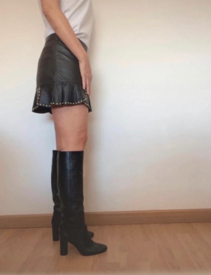 MINIFALDA PIEL TACHAS - Image 8