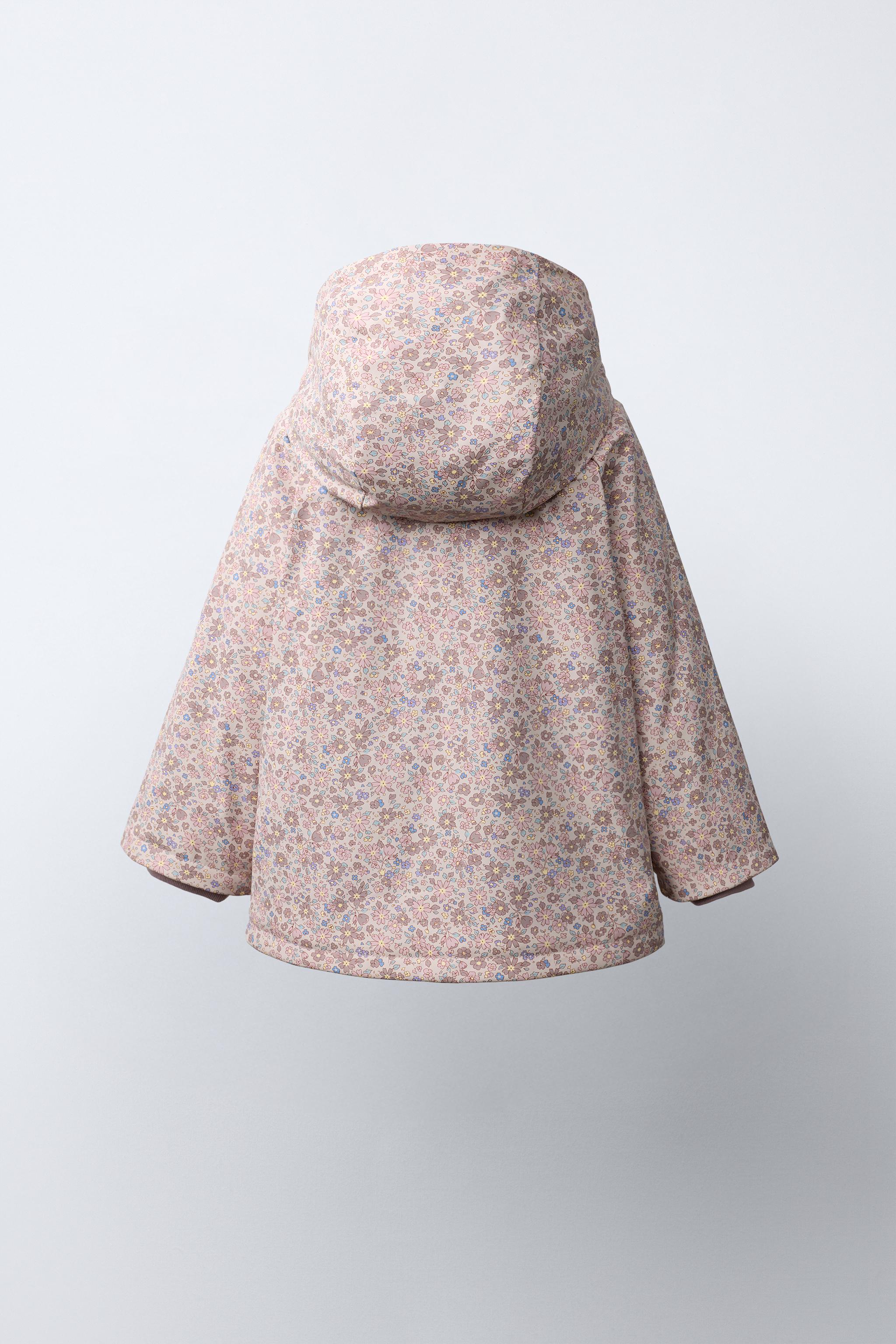 Детские куртки Zara WATER-REPELLENT RUBBERIZED FLORAL RAINCOAT — фото 4