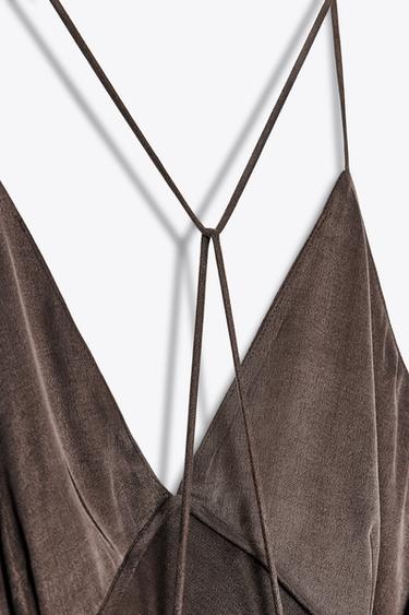 ROBE STYLE LINGERIE ZW COLLECTION - Marron de Zara - Image 7