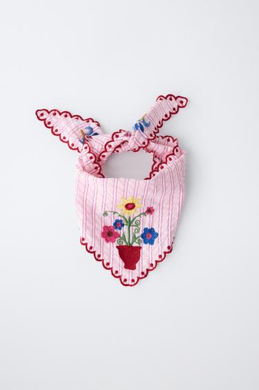 BANDANA RAYURES BRODERIES SISSEL EDELBO X ZARA KIDS - Rose de Zara - Image 2