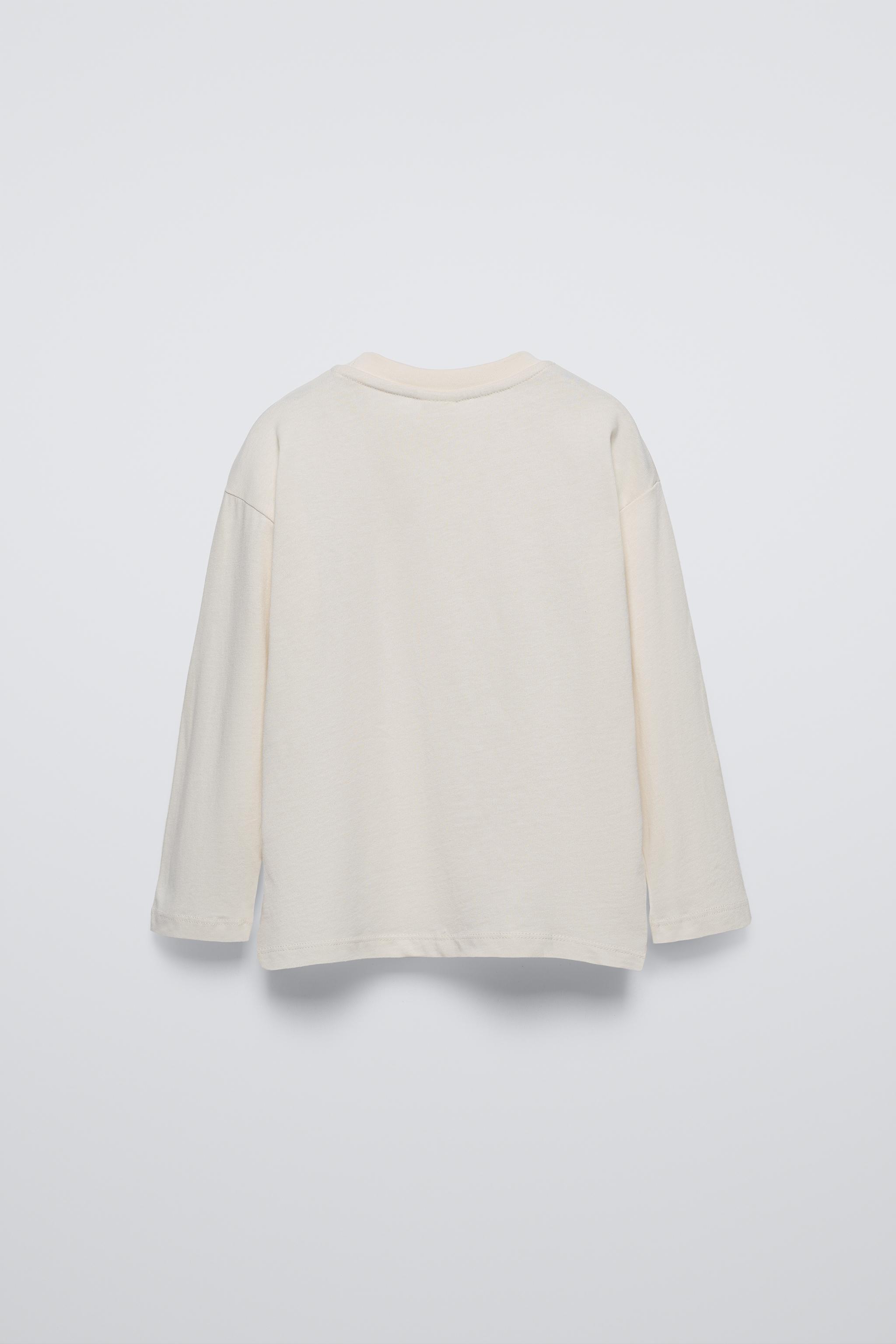 T-SHIRT WITH BOW - Oyster-white | ZARA Australia