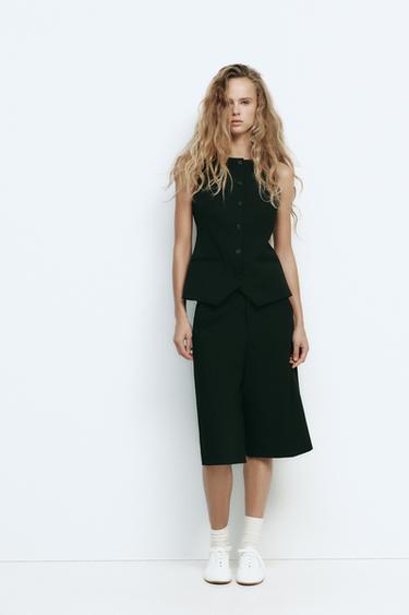 Zara FITTED VEST - Black - Image 0