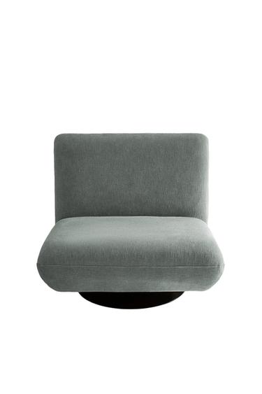 Zara SWIVEL COTTON ACCENT CHAIR - Duck blue