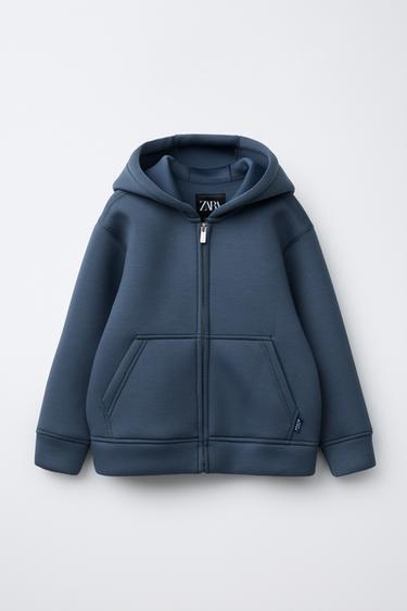 NEOPRENE-EFFECT JACKET WITH LABEL - Blue by Zara