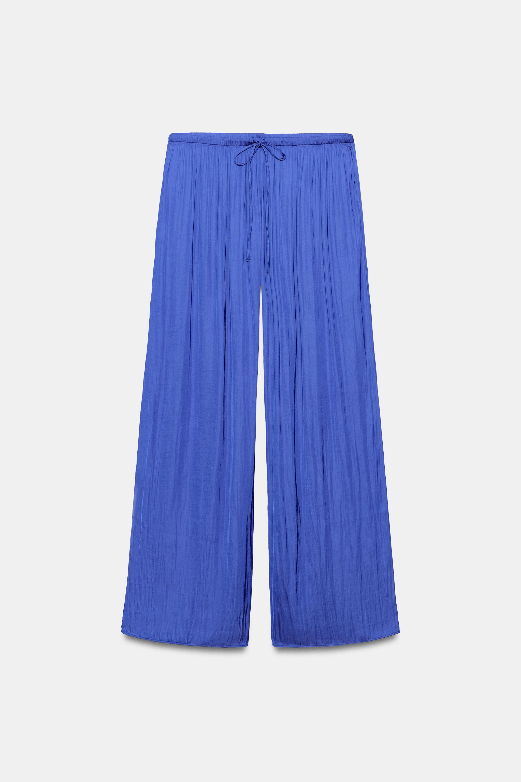 Zara Palazzo Kesim Dökümlü Pantolon görsel 4