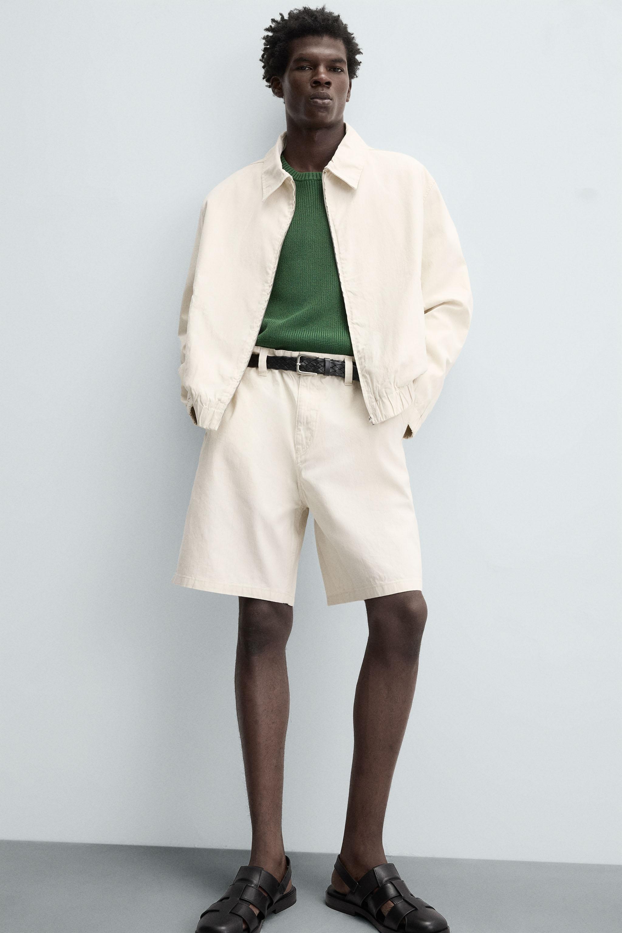 BERMUDA REGULAR FIT RAYURES