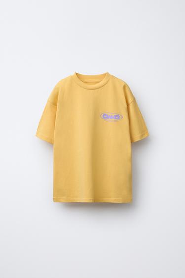 LOGO PRINT T-SHIRT - Yellow by Zara - Image 0