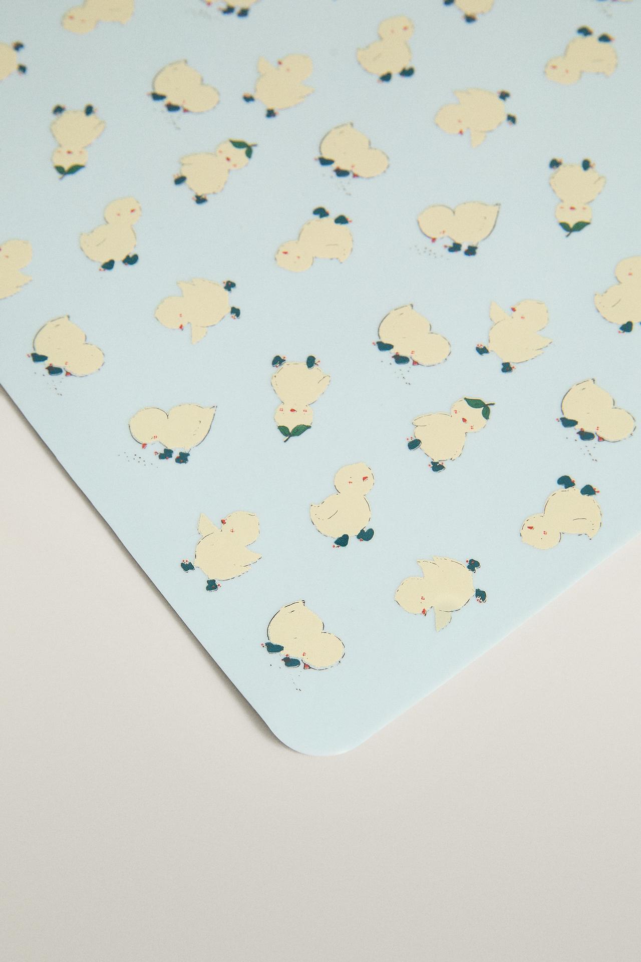 KIDS' SILICONE CHICK PLACEMAT — Blue