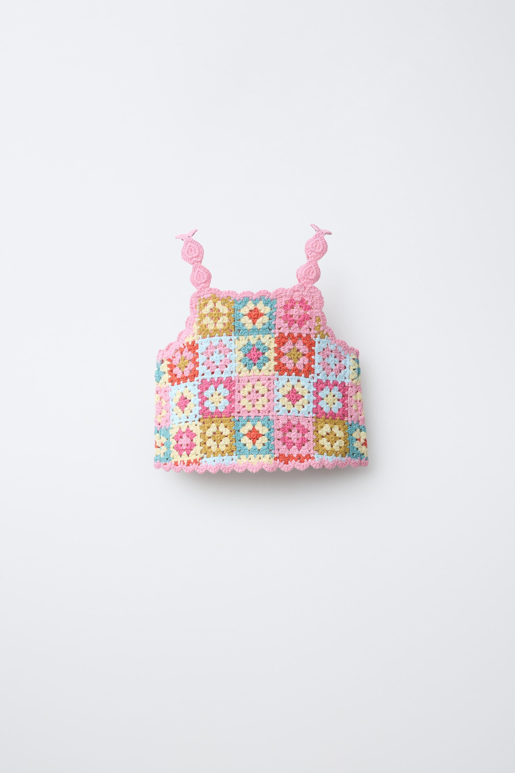 CROCHET KNIT HEARTS TOP