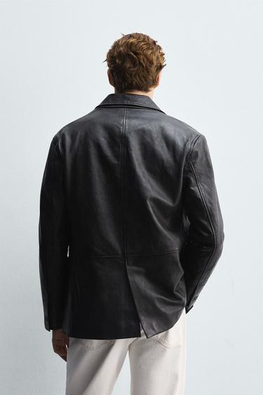 LEDERBLAZER - Schwarz von Zara