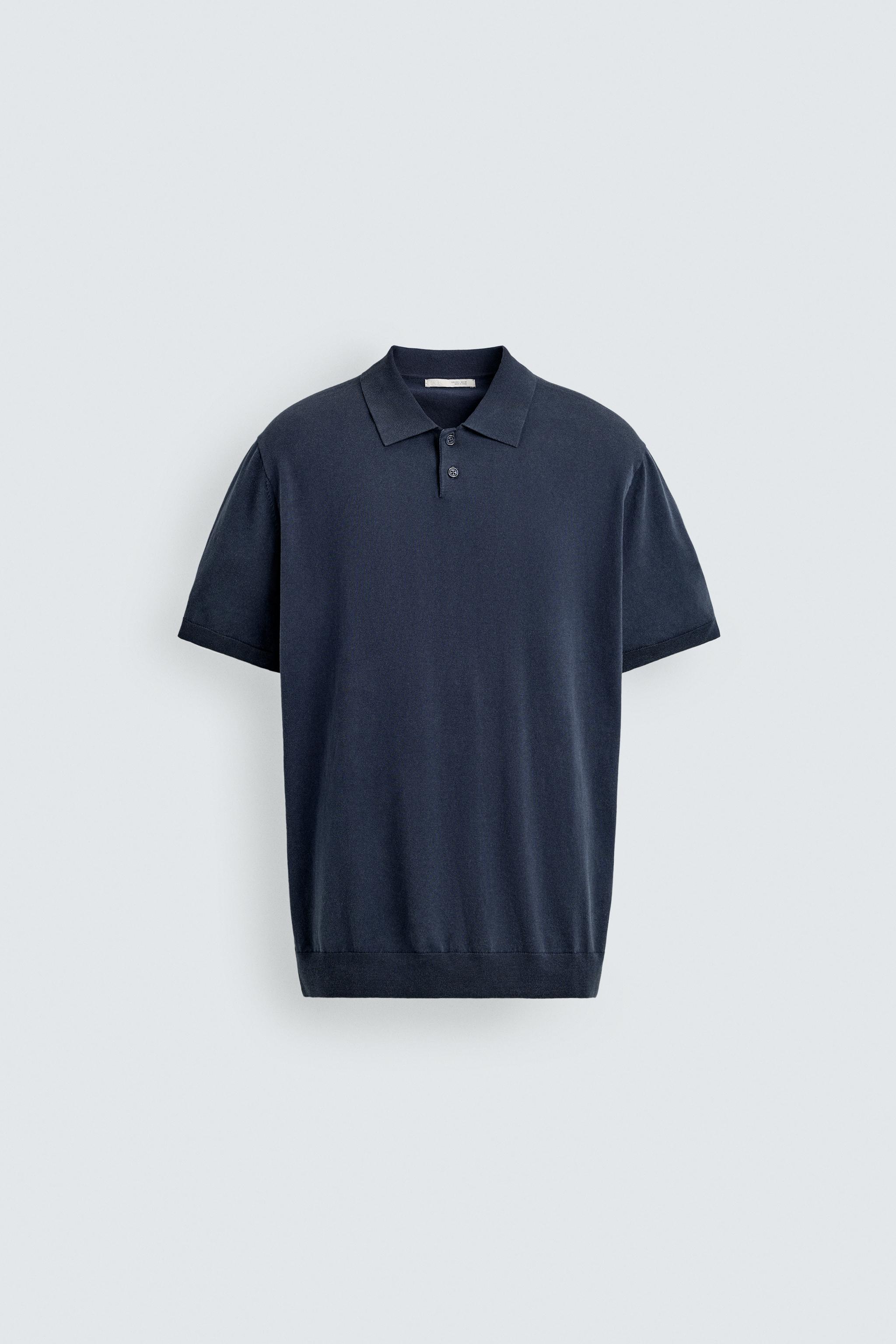 POLO EN MAILLE STRUCTURÉE DÉLAVÉE